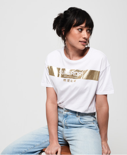 Superdry Premium Foil Portland T Shirt superdry kopen in de aanbieding