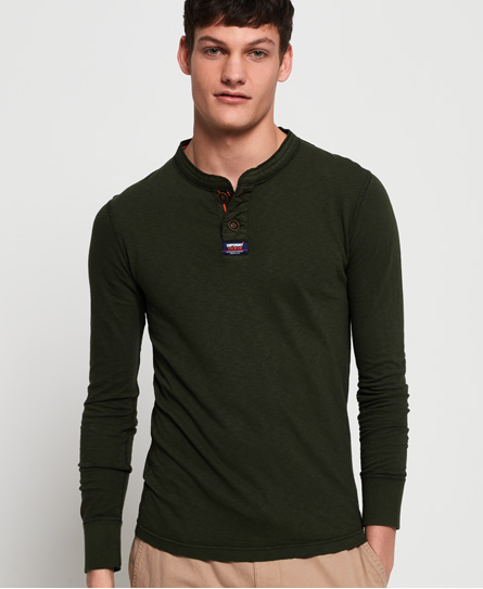 Superdry Homestead Lite Grandad Shirt Met Lange Mouwen superdry kopen in de aanbieding