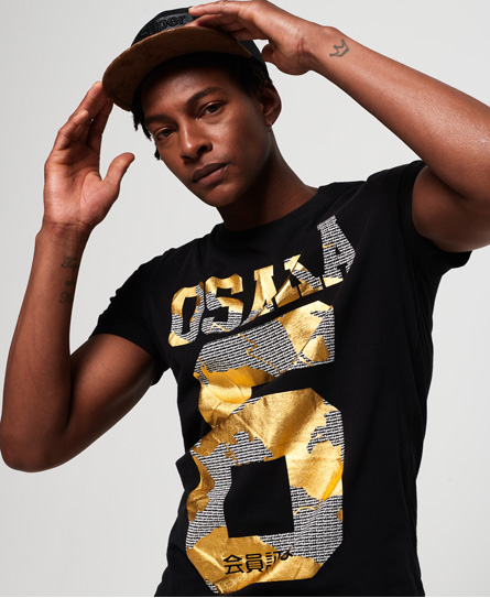 Superdry Osaka Monochrome Lite T Shirt superdry kopen in de aanbieding