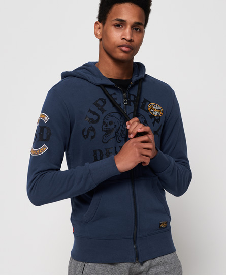 Superdry Moto City Lite Hoodie Met Rits superdry kopen in de aanbieding