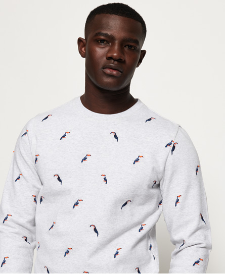 Superdry Geborduurd Sweatshirt Met Ronde Hals En All Overprint superdry kopen in de aanbieding
