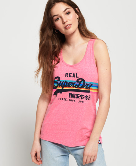 Superdry Vintage Logo Retro Rainbow Hemdtopje superdry kopen in de aanbieding