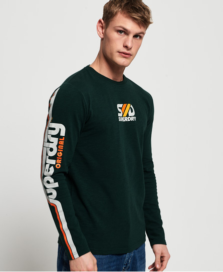 Superdry Retro Classic Long Sleeve T-shirt In Green