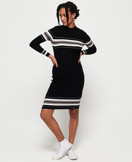 Superdry Hallie Stripe Midi Jurk superdry kopen in de aanbieding Superdry Hallie Stripe Midi Jurk superdry kopen in de aanbieding