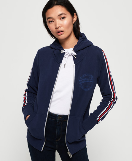 Superdry Vintage Logo Heritage Hoodie Met Rits superdry kopen in de aanbieding