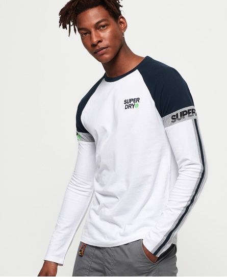 Superdry Stacked Moto Label T-shirt In White