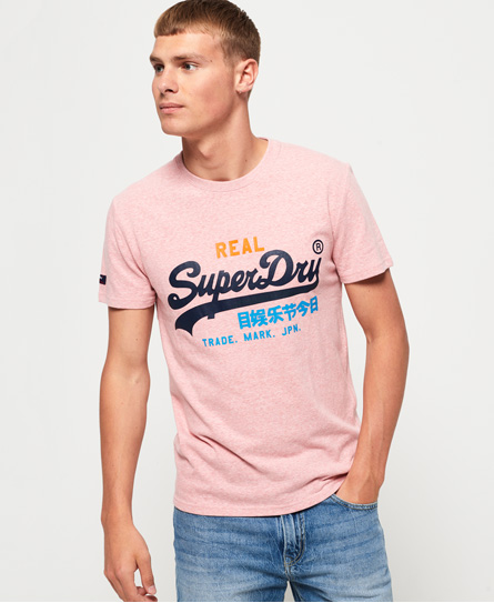 Superdry Vintage Logo Tri Colour T Shirt superdry kopen in de aanbieding