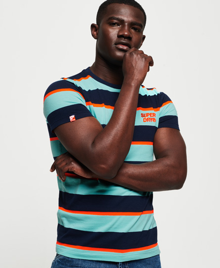 Superdry Stacked Skate Lux Gestreept T Shirt superdry kopen in de aanbieding