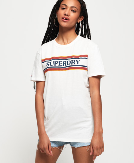 Superdry Vintage Text Graphic T Shirt superdry kopen in de aanbieding