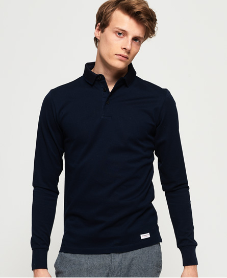 superdry long sleeve polo shirt