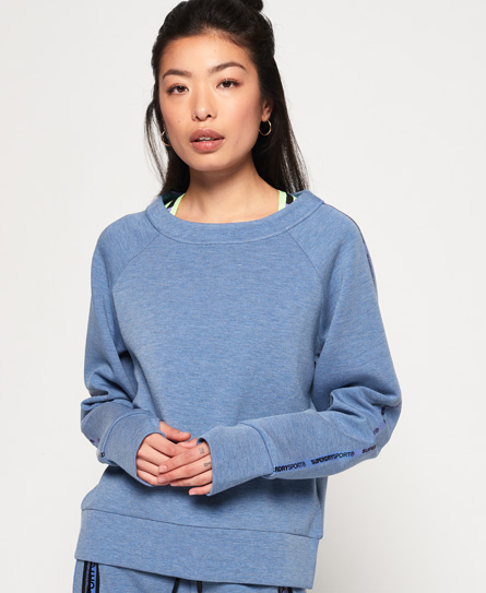 Superdry Core Gym Tech Taped Sweatshirt Met Ronde Hals superdry kopen in de aanbieding
