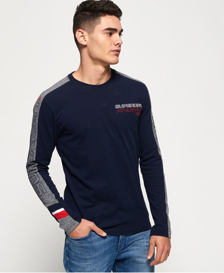 Superdry Trophy Tri Line T Shirt Met Lange Mouwen superdry kopen in de aanbieding
