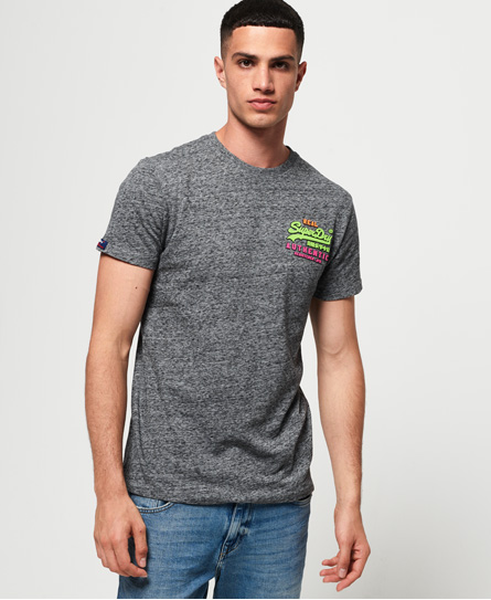 Superdry Vintage Logo Authentic Fluro Tri T Shirt superdry kopen in de aanbieding