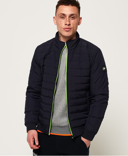Superdry International Quilted Jacket In Navy