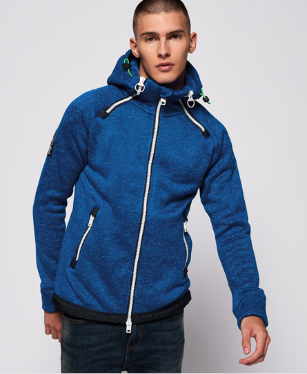 Click to view more detailed imagery on our partner's website Superdry Double Storm Zip Hoodie In Blue