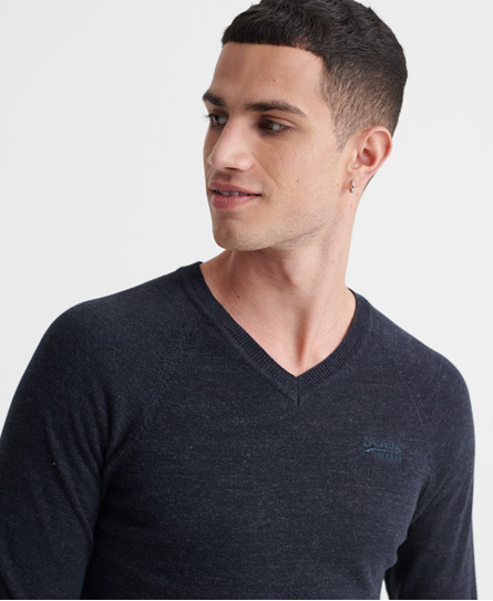 SUPERDRY ORANGE LABEL COTTON V-NECK JUMPER