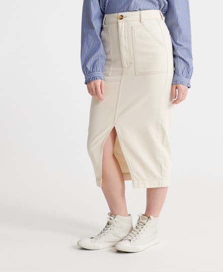 Superdry Women's Alchemy Pencil Skirt Cream / Unbleached In Cream