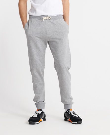 Superdry Men's Organic Cotton Standard Label Loopback Joggers In Grey ...