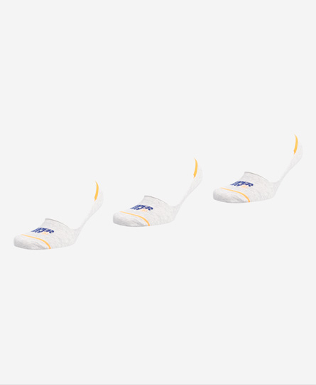 SUPERDRY MEN'S NO SHOW TRAINER SOCKS GREY