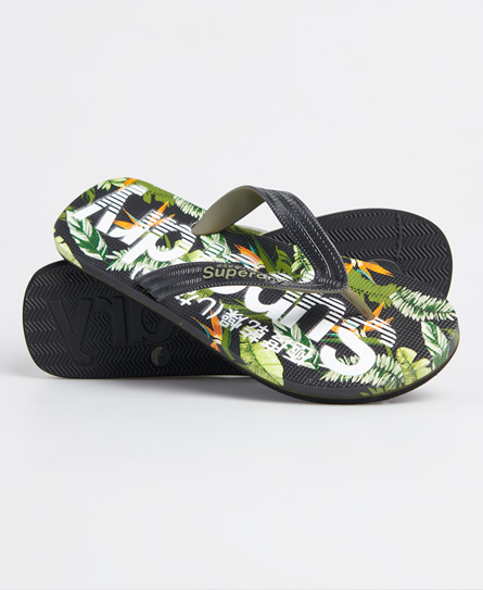 superdry black flip flops