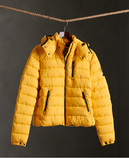superdry yellow coat