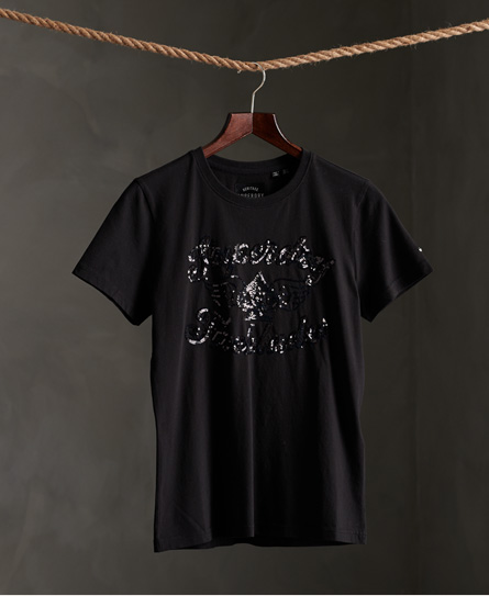 black sparkle t shirt