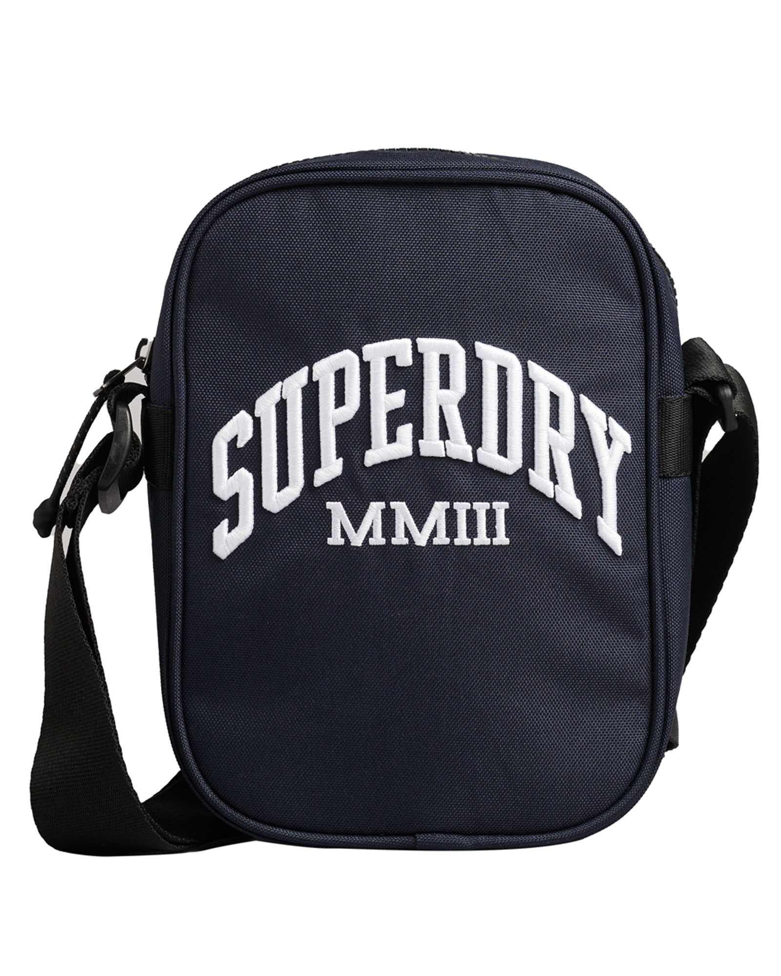 New Mens Superdry Black Lineman Sport Pouch Polyester Cross Body Bag Bags 