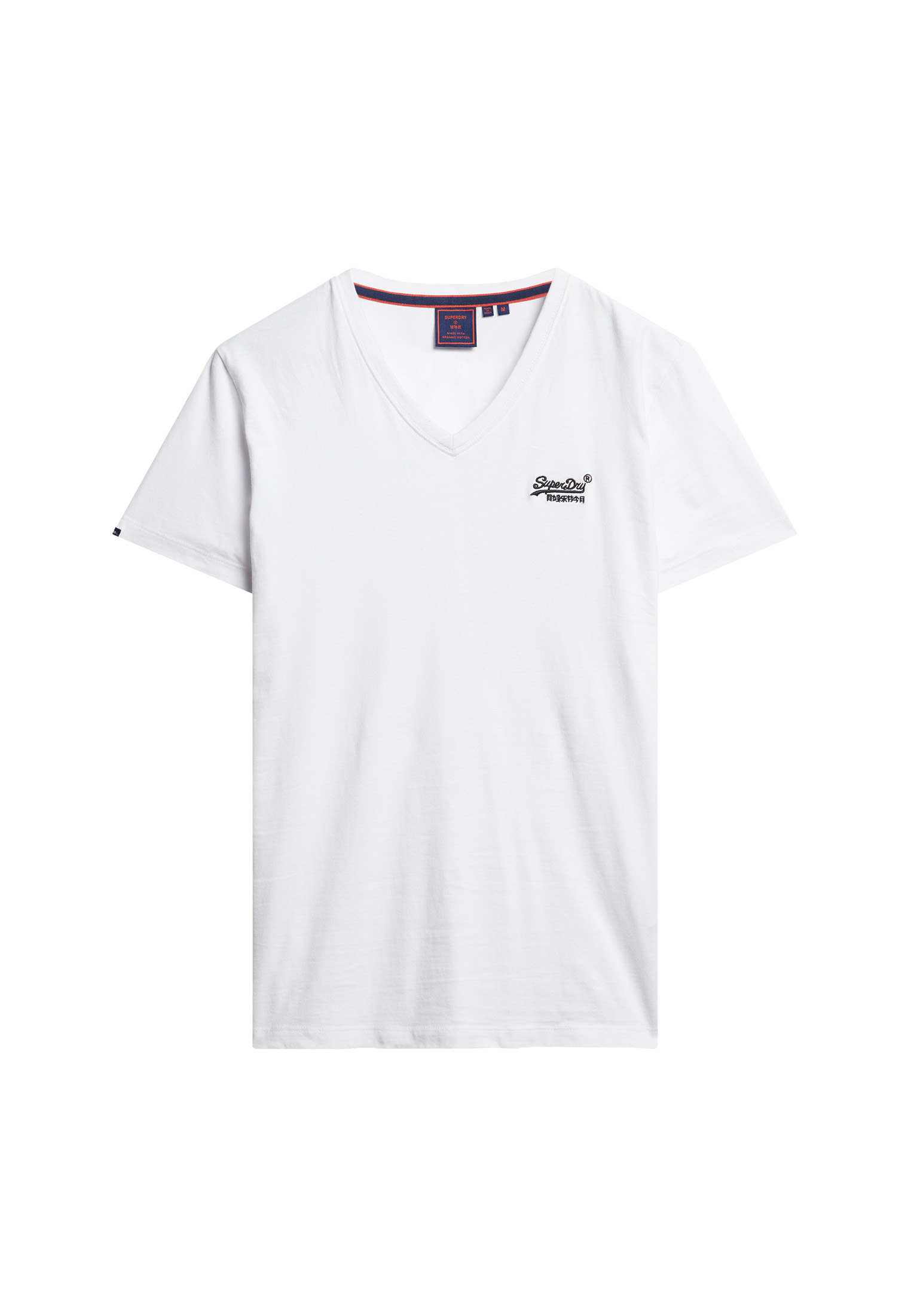 Essential V-Ausschnitt eBay Herren Mit T-Shirt Größe | Bio-Baumwolle Superdry Logo Aus