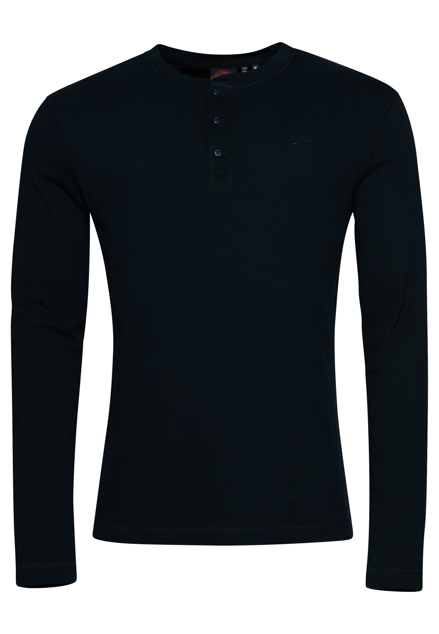 Superdry Mens Vintage Logo Embroidered Half Button Top - Picture 38 of 46