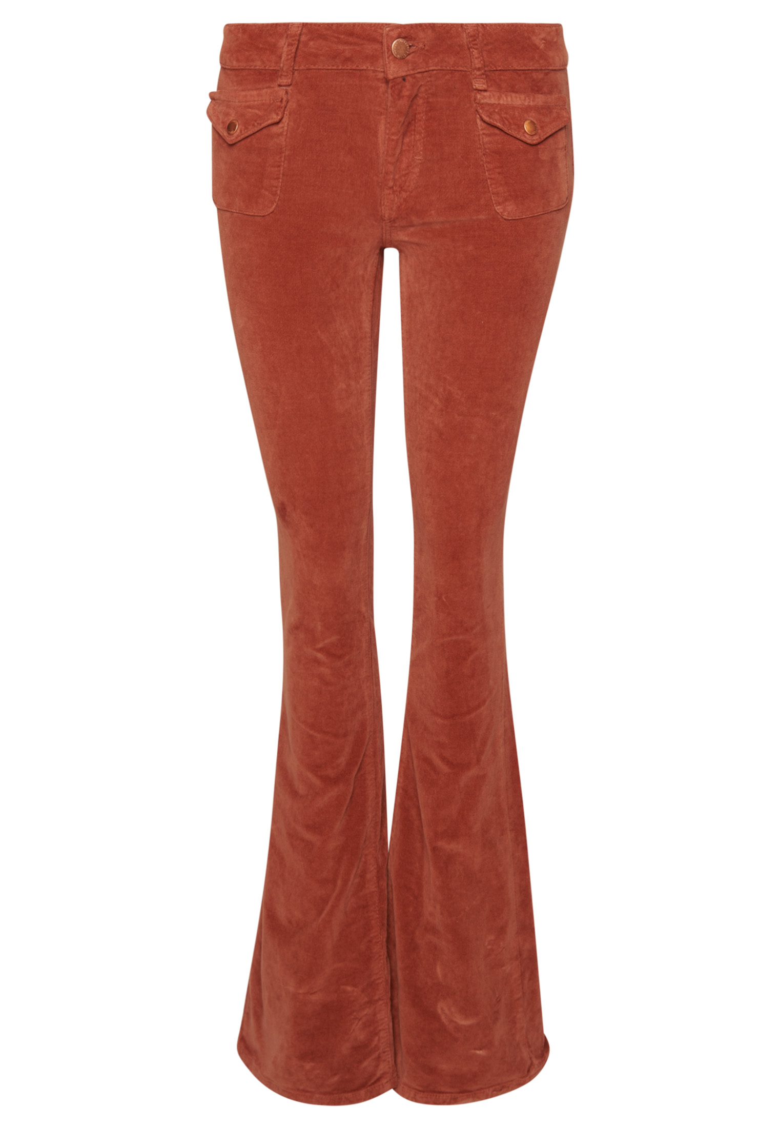 Superdry Low Rise Velvet Flare Jeans - Womens Sale Womens Trousers