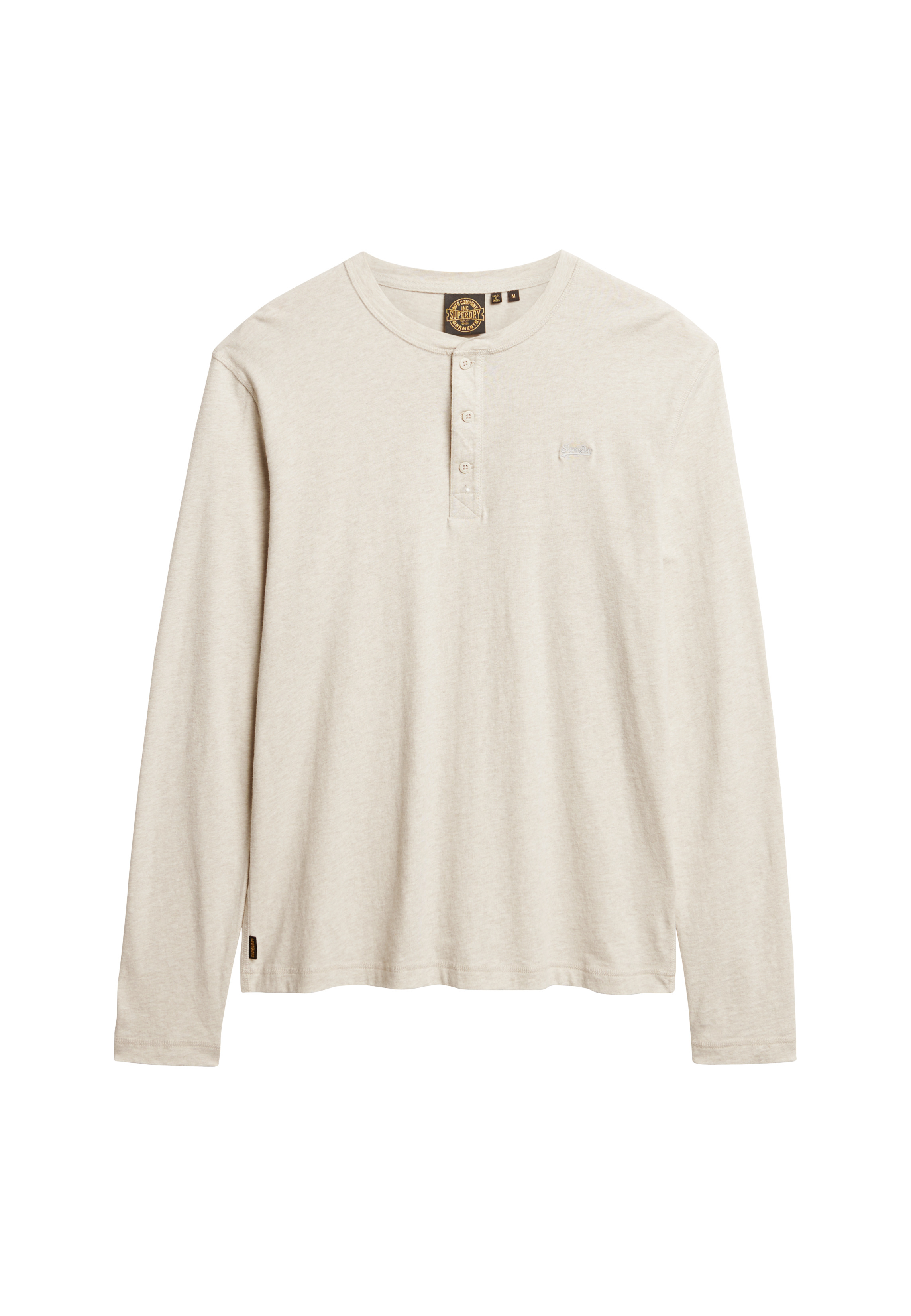 Superdry Mens Vintage Logo Embroidered Half Button Top - Picture 46 of 46