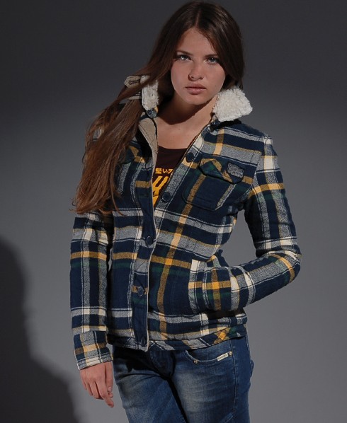 Womens - Sawmill Overshirt jacket in Bandsaw Blue | Superdry