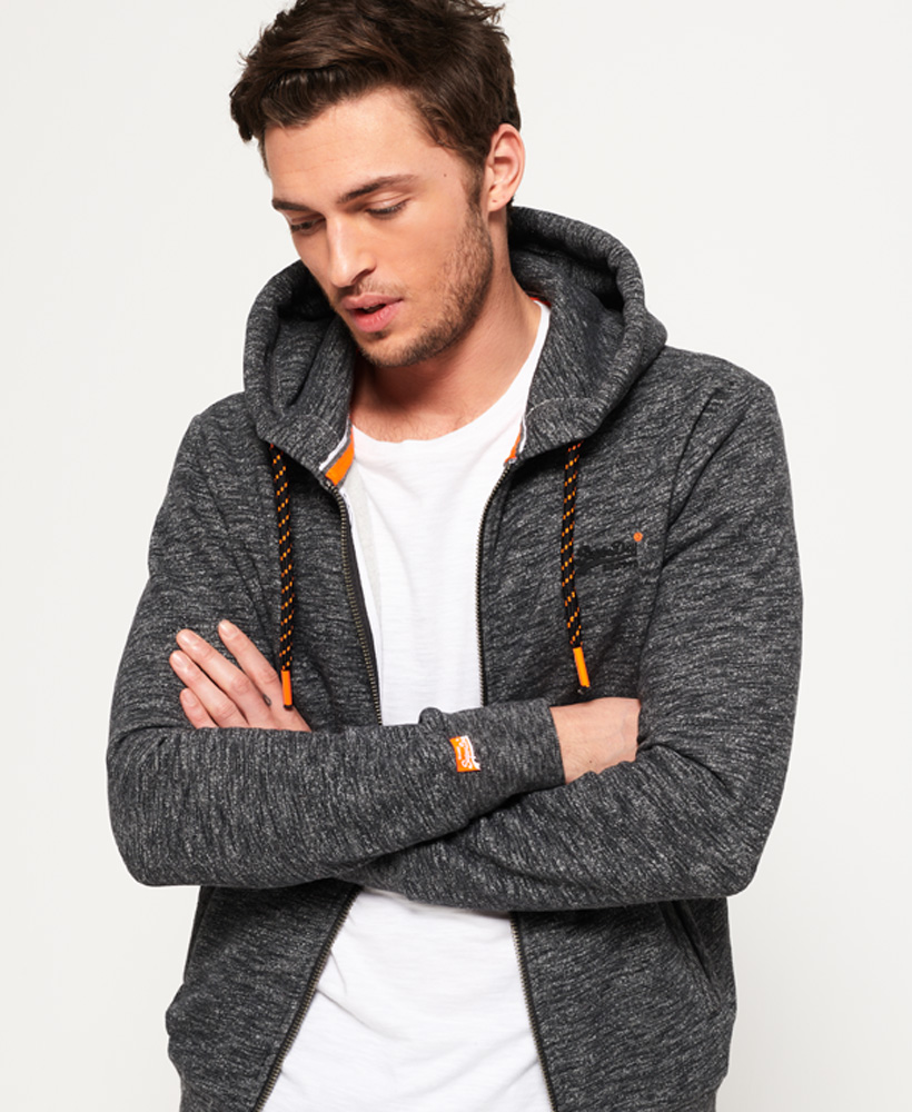 orange label hyper pop zip hoodie