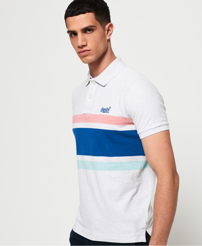 superdry malibu stripe polo shirt