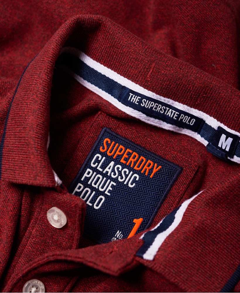 NUOVA linea uomo Superdry Classic superstato Pique Polo Maglietta