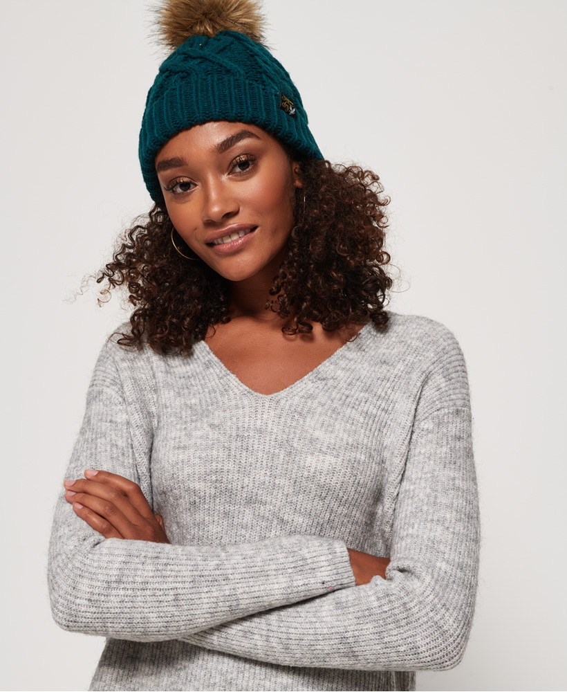 Superdry Womens Arizona Cable Beanie 