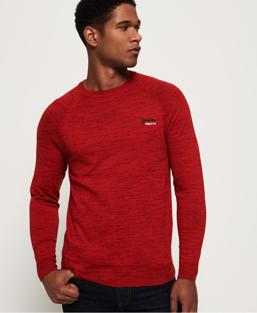 superdry orange label cotton crew jumper