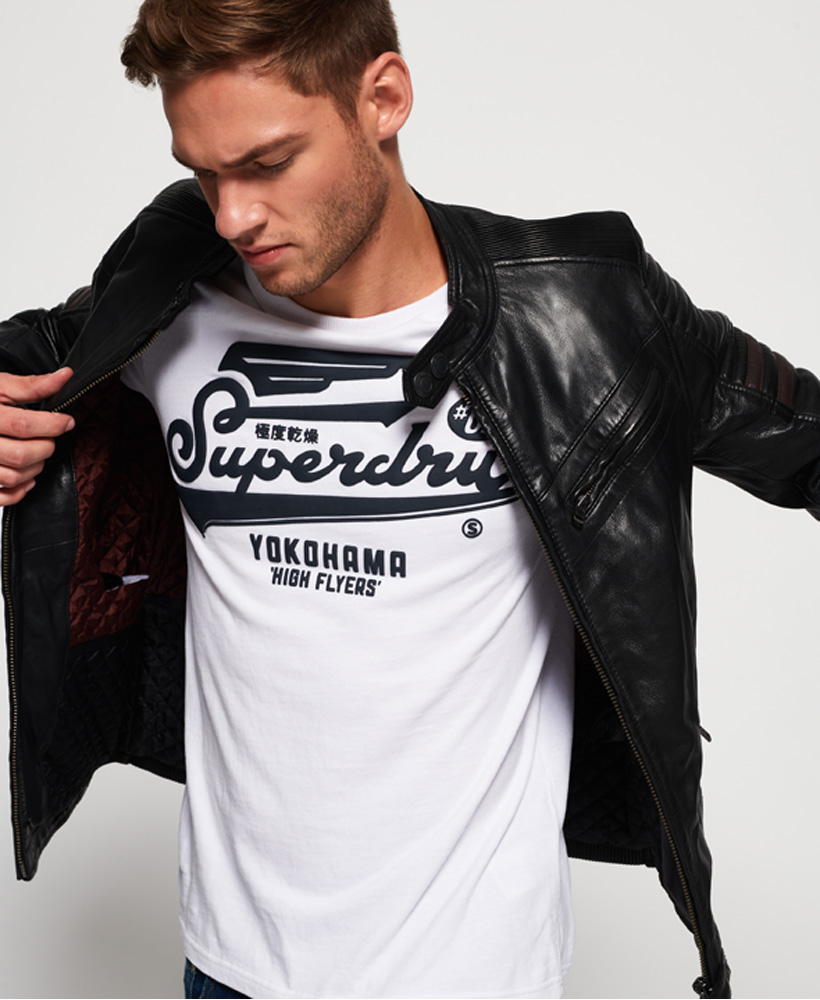 superdry super speed leather jacket