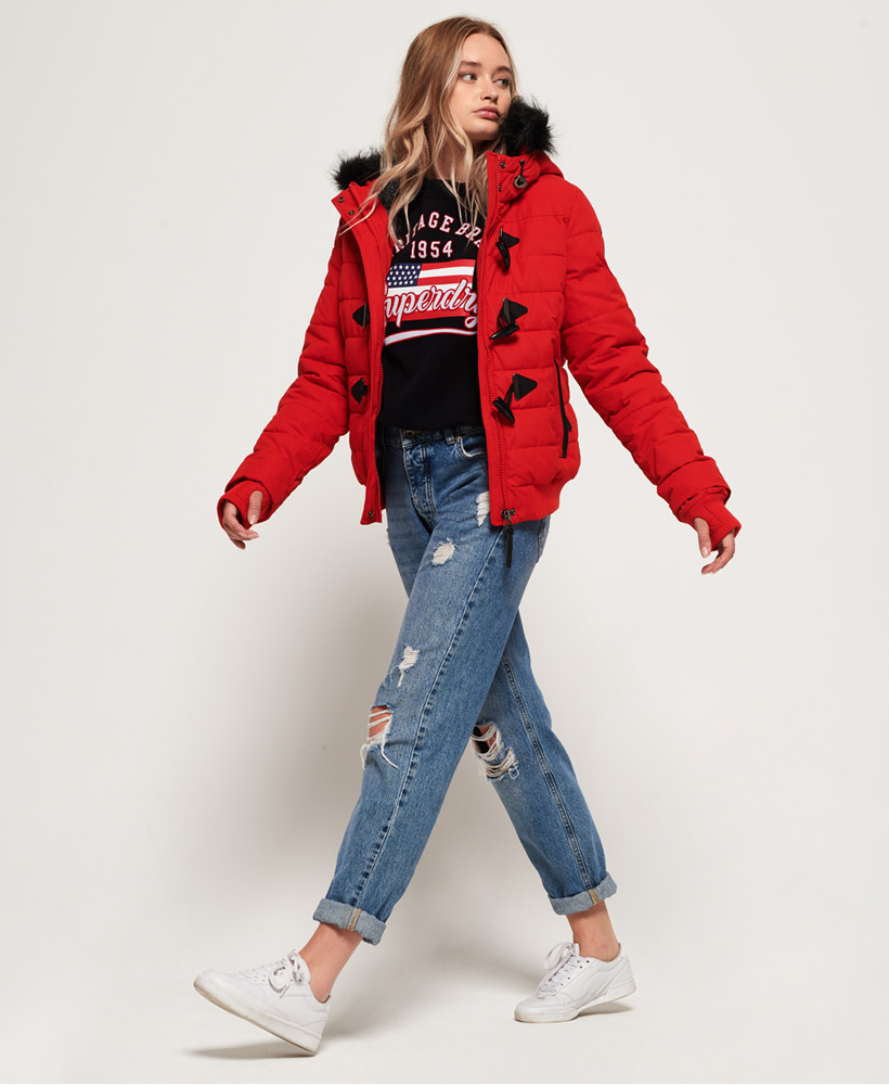 microfibre toggle puffer jacket