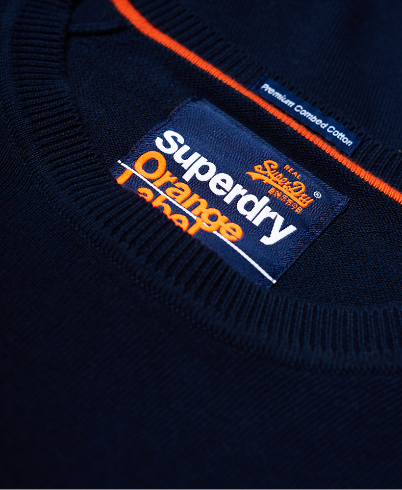 Superdry Mens Orange Label Cotton Crew Neck Jumper eBay