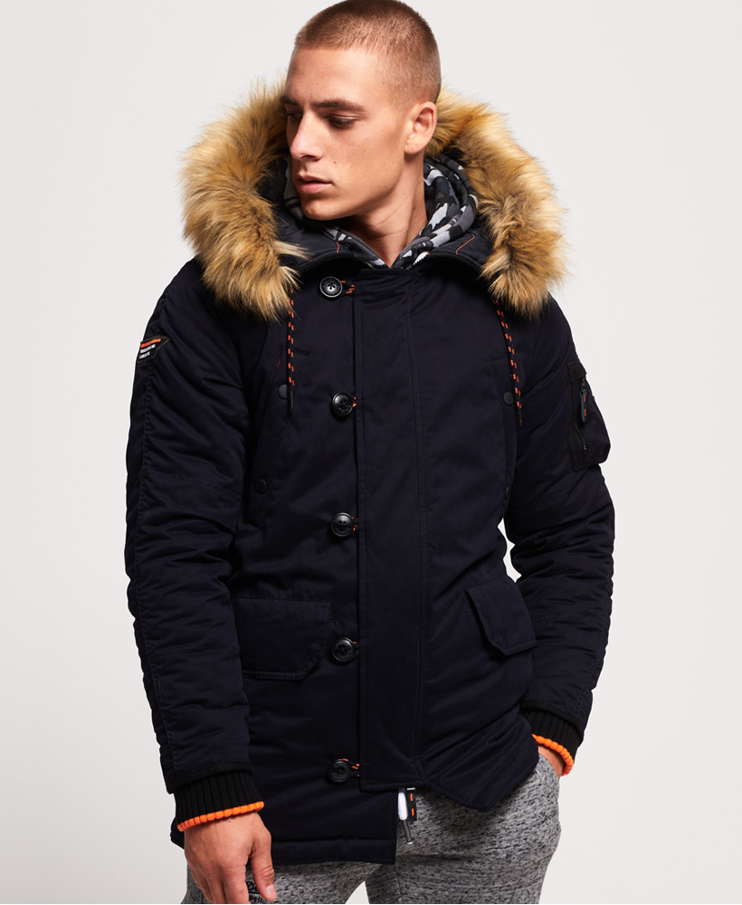 mens parka jacket superdry