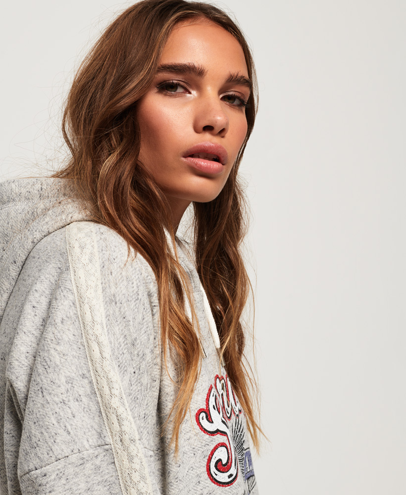 Superdry Womens Western Lace Overhead Hoodie | eBay