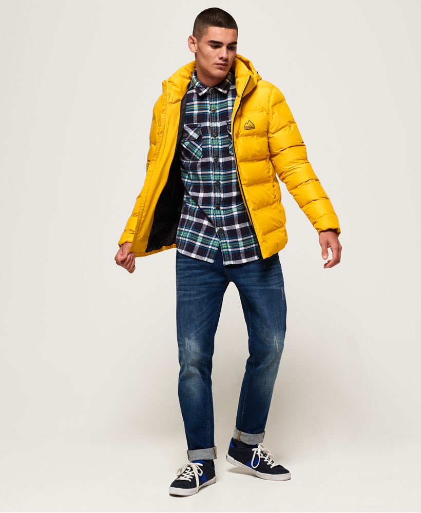 superdry echo quilt longline puffer coat