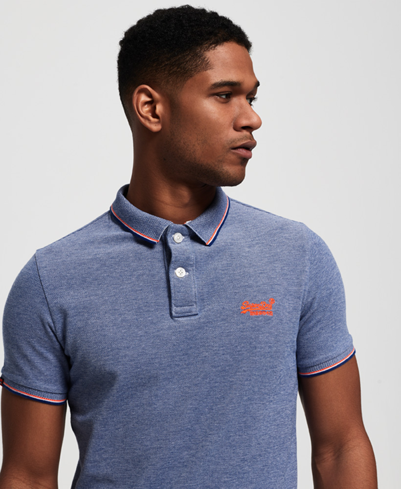 superdry white classic polo shirt