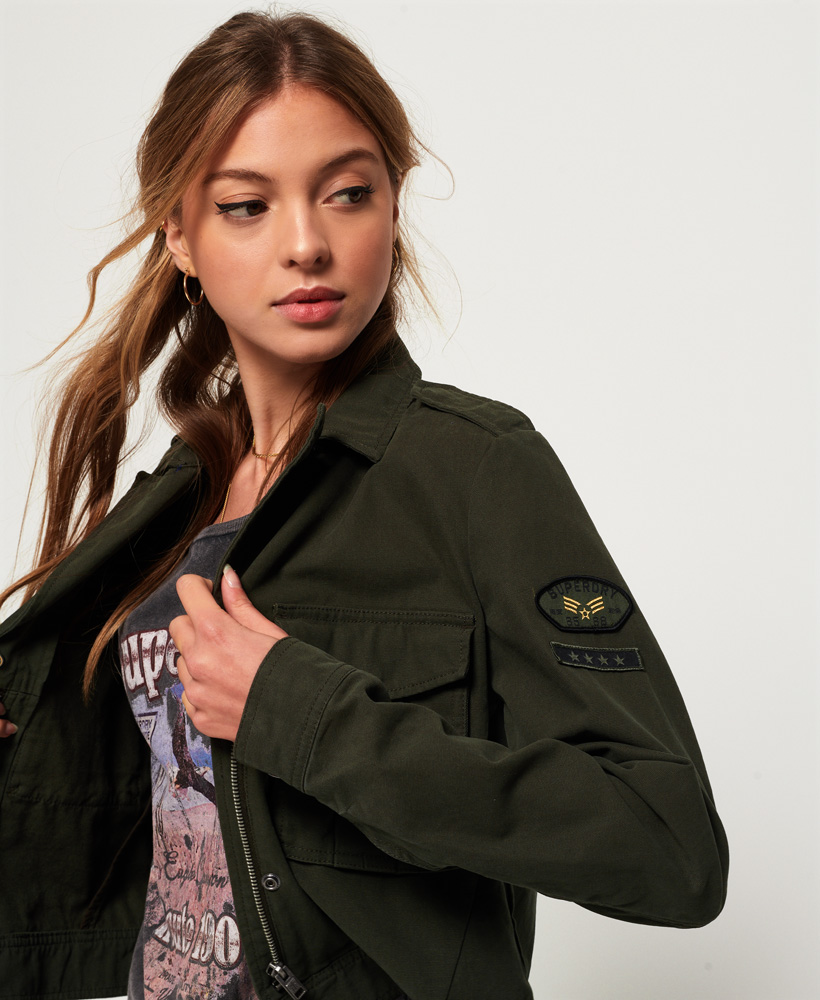 Superdry Womens Military Crop Jacket | eBay
