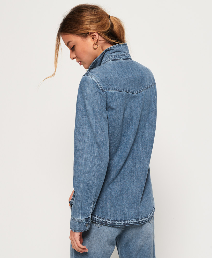 superdry womens denim shirt