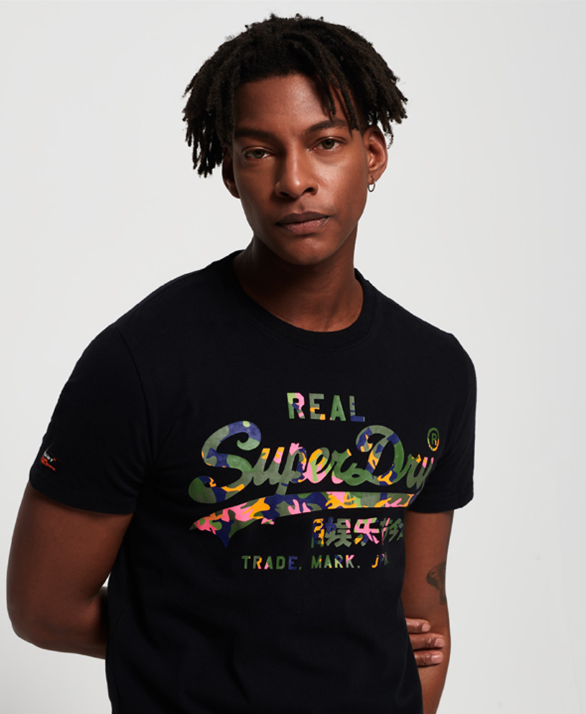 Superdry Mens Vintage Logo Layered Camo T-Shirt | eBay