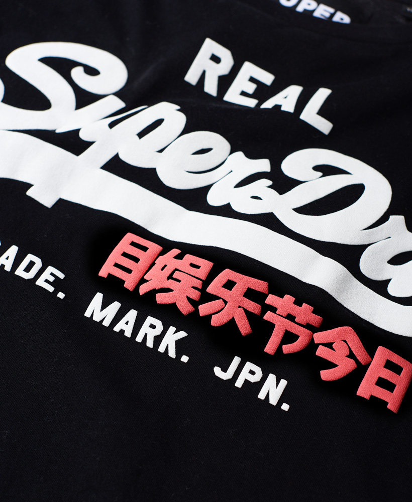 Superdry Vintage Logo Sleeve Tape Boxy T-Shirt | eBay