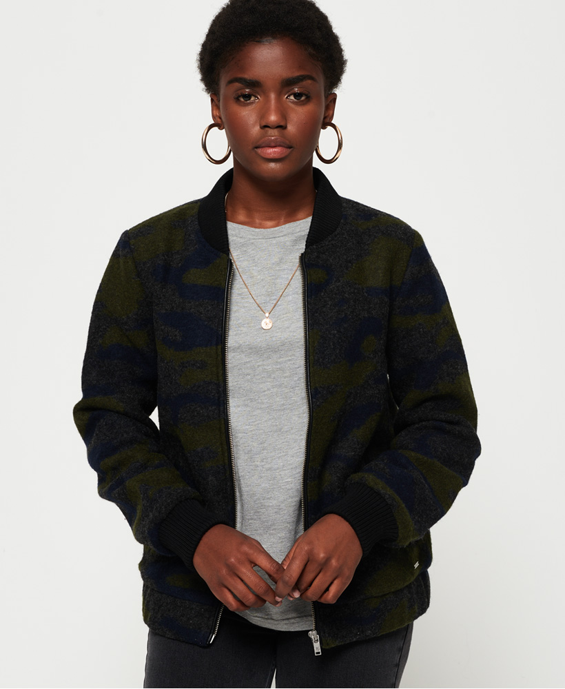 wool bomber womens