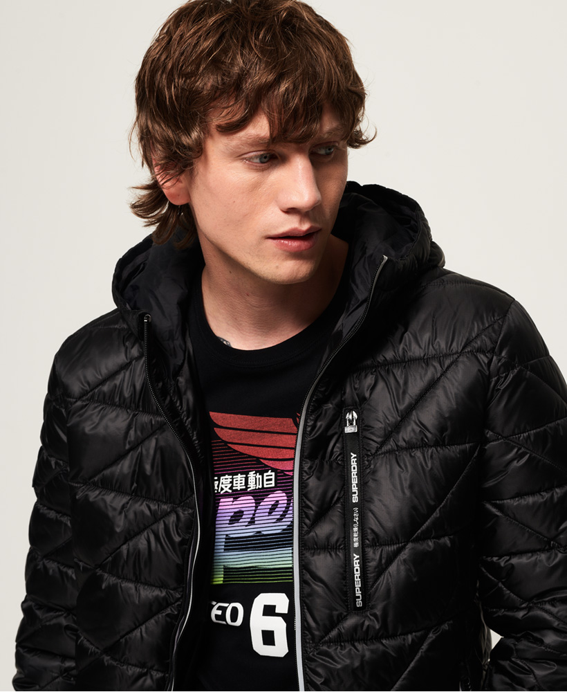 superdry diagonal quilt fuji jacket